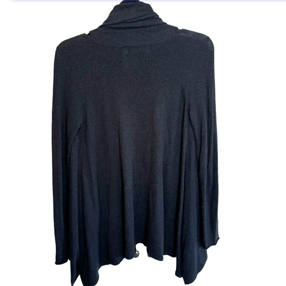 Anthropologie Laurie B. Black Cardigan Hidden Zipper Size Small - Picture 2 of 10